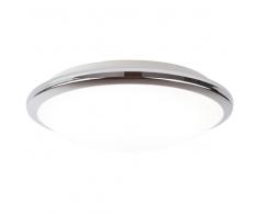 85326 LED-Deckenleuchte, 30cm, chrom, mattes Glas