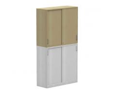 EXPERT 3-OH Aufsatz-Schiebetürenschrank, Aktenschrank, 120cm breit