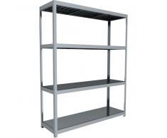 C+P Weitspann-Steckregal mit Stahlpaneelböden, t60cmxh247cmxb200cm