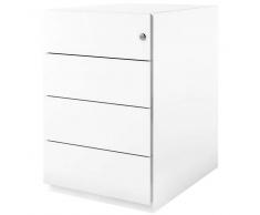 BISLEY NOTE Rollcontainer 80-100% Auszug, 4 Schubladen 15cm, 42cm breit, 56cm tief
