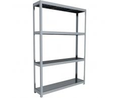 C+P Weitspann-Steckregal mit Stahlpaneelböden, t40cmxh247cmxb170cm