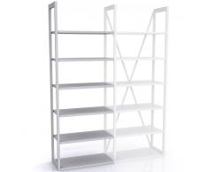 BISLEY SYSTEM LIGHT Anbauregal 6-OH, b80xt30-46xh183cm