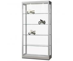 V8-1000 Glasvitrine staubdicht mit LED-Deckenspot, Türen seitlich b100xt40xh200cm