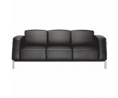 CLASSIC 3-Sitzer Sofa mit Echtleder Bezug und Federkernpolsterung