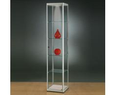 MPC Glasvitrine mit Flügeltür und LED-Beleuchtung, b40xt40xh200cm
