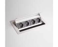 EXPRESS VELDOSE1 Steckdosenleiste mit Einbau, 4 Steckdosen