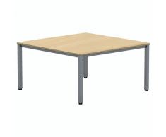 EXPERT Konferenztisch mit Quadratrohrgestell, Rechteckform, 70-140cm tief, 140cm breit