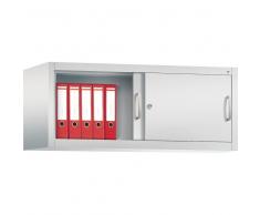 C+P Aufsatzschrank mit Stahl-Schiebetüren, b120xt50xh50cm
