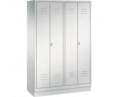 C+P Garderobenschrank mit paarweise zueinanderschlagenden Türen und Sockel, b119xh180cm