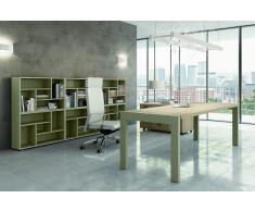 TREND TOWER Büromöbel-Set, Einzelarbeitsplatz mit Büroregal, 400x400cm