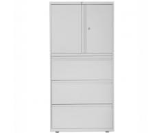 BISLEY LATERAL FILE Hängeregisterschrank mit Flügeltüren und 3 HR-Schubladen, 80cm breit