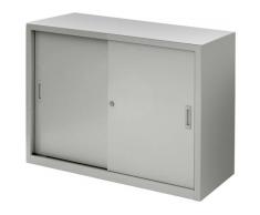 JOKER 2-OH Schiebetürenschrank aus Metall, b120xt45xh75cm