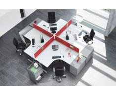 EXPERT Büromöbel Set, 4 Arbeitsplätze, 510x620cm