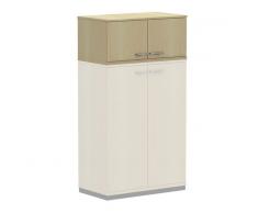 WORK 1-OH Aufsatz-Flügeltürenschrank, Aktenschrank, 80cm breit