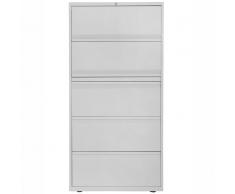 BISLEY LATERAL FILE Hängeregisterschrank mit 3 HR-Schubladen und 2 Flippertüren, 80cm breit