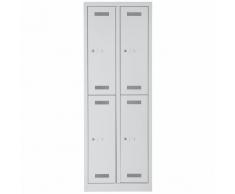 BISLEY MONO BLOC Kleiderspind mit 2 Abteile und 4 Fächer, b61xt50xh170cm