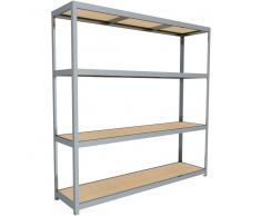 C+P Weitspann-Steckregal mit Spanplattenböden, t60cmxh247cmxb250cm