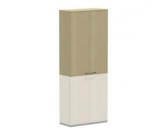 WORK 4-OH Aufsatz-Flügeltürenschrank, Aktenschrank, 100cm breit