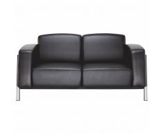 CLASSIC 2-Sitzer Sofa mit Echtleder Bezug und Federkernpolsterung