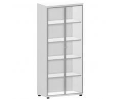 MDD Glasvitrine mit 4 Metallfächböden, 5-OH, b80xt43xh183cm
