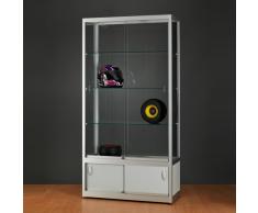 WME Glasvitrine mit Unterschrank und Schiebetüren b100xt40xh197,2cm