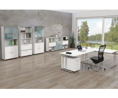 ARTLINE Büromöbel Set, 1 Arbeitsplatz mit Anbautisch, 500x400