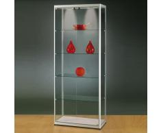 MPC Glasvitrine mit Flügeltüren und LED-Beleuchtung, b80xt40xh200cm