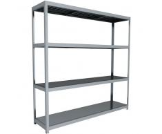C+P Weitspann-Steckregal mit Stahlpaneelböden, t60cmxh247cmxb250cm