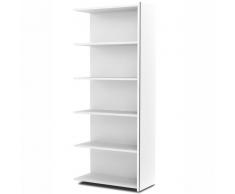 AVETO Anbauregal 5-OH mit Edelstahlzierleisten, 78cm breit