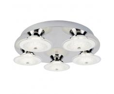 85462 LED-Deckenleuchte, Zerbrochenes Glas, 5 Leuchtköpfe