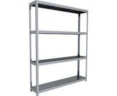 C+P Weitspann-Steckregal mit Stahlpaneelböden, t40cmxh247cmxb200cm