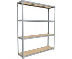 C+P Weitspann-Steckregal mit Spanplattenböden, t60cmxh297cmxb250cm