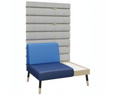 TEPEE 1-Sitzer Sofa mit Paneel und kleinem Tisch, zur Verbindung oder freistehend