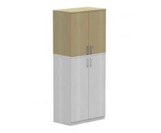 EXPERT 2-OH Aufsatz-Flügeltürschrank, Aktenschrank, 80cm breit
