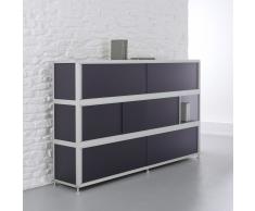 CORST Schiebetürenschrank, Dekor Anthrazit Satiniert, Breite 150cm, 2-OH, 3-OH oder 4-OH