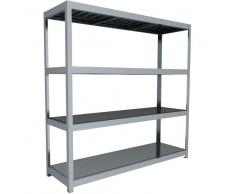 C+P Weitspann-Steckregal mit Stahlpaneelböden, t60cmxh197cmxb200cm