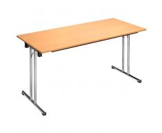 BISLEY MULTI DESKING Klapptisch, Rechteckig, Gestell verchromt, Höhe 74cm, Plattenhöhe 1,9cm