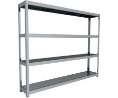 C+P Weitspann-Steckregal mit Stahlpaneelböden, t40cmxh197cmxb250cm