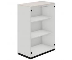 MANAGER 3-OH Glasflügeltürenschrank, Aktenschrank, 80cm breit