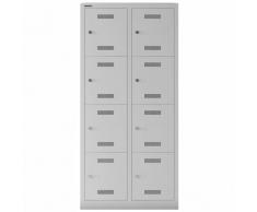BISLEY MONO BLOC Kleiderspind mit 2 Abteil und 8 Fächer, b81xt50xh170cm