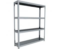 C+P Weitspann-Steckregal mit Stahlpaneelböden, t40cmxh197cmxb170cm