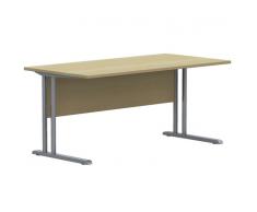 EXPERT Schreibtisch mit C-Fuß-Gestell und Fußraumblende, rechteckig, 80cm tief