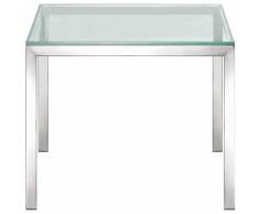 TUTTI Loungetisch mit 4-Fuß-Gestell, Tischplatte aus Glas, b55xt55xh45cm