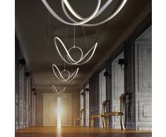 SHINE 8 LED-Pendelleuchte, silber, dimmbar und Farbtemperatur wechselbar