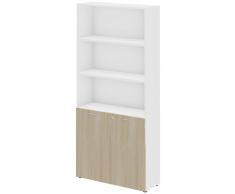TREND PUR und PLUS Büroschrank 3-OH offen, 2-OH Flügeltüren, b90cm und t36cm