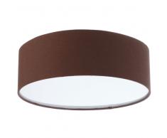 40118 LED-Deckenleuchte, 39cm, dunkelbraun, Textil-Schirm, LED Modul 24W