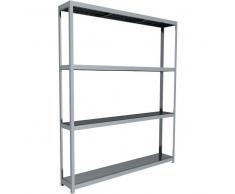C+P Weitspann-Steckregal mit Stahlpaneelböden, t40cmxh297cmxb250cm