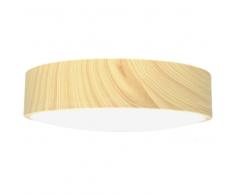 40097 Deckenleuchte, 50cm, Pinienholz-Optik, Metall-Schirm