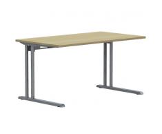 EXPERT Schreibtisch mit C-Fuß-Gestell und Kabelkanal, rechteckig, 80cm tief