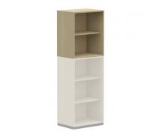 WORK 2-OH Aufsatz-Regalschrank, Aktenregal, 60cm breit